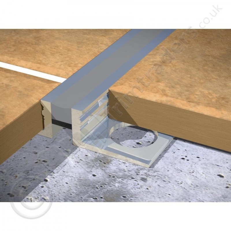 P.V.C Plastic Floor Tiling Expansion Joint 2.5m Beige Insert
