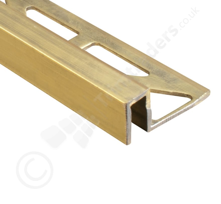 Box Section Tile Trims Natural Highly Polished Brass Box Section Tile Trim Dpm
